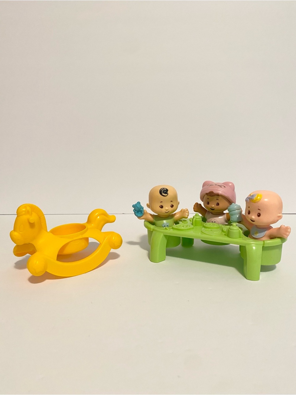 Little People 1 2 3 Babies Triplets Nursery Daycare Rocking Horse Highchair 123